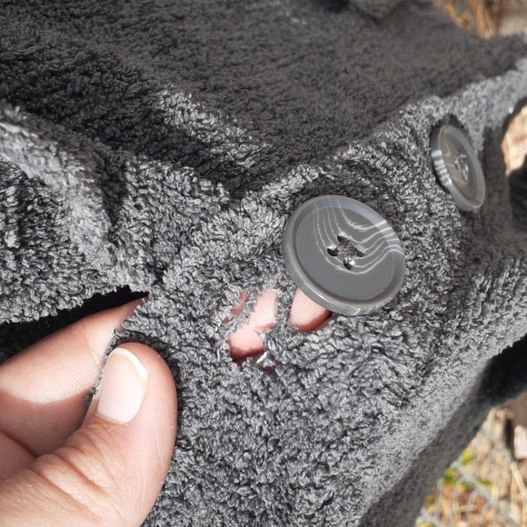 Merona Grey Light Pea Coat, Size M - Picture 8 of 8